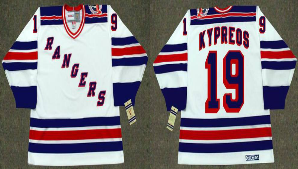 2019 Men New York Rangers 19 Kypreos white CCM NHL jerseys